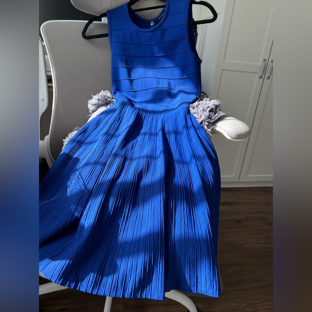 Pink Tartan Royal Blue Knit Top